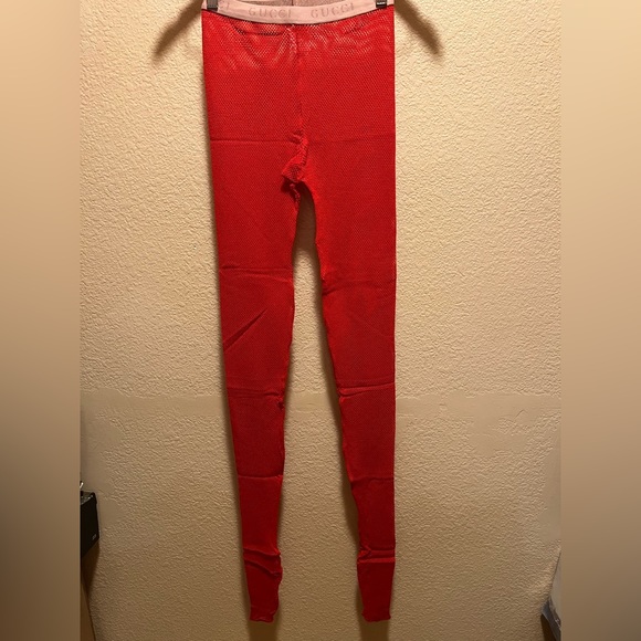 New Gucci Fishnet Tights Red Color Size L - Picture 3 of 8